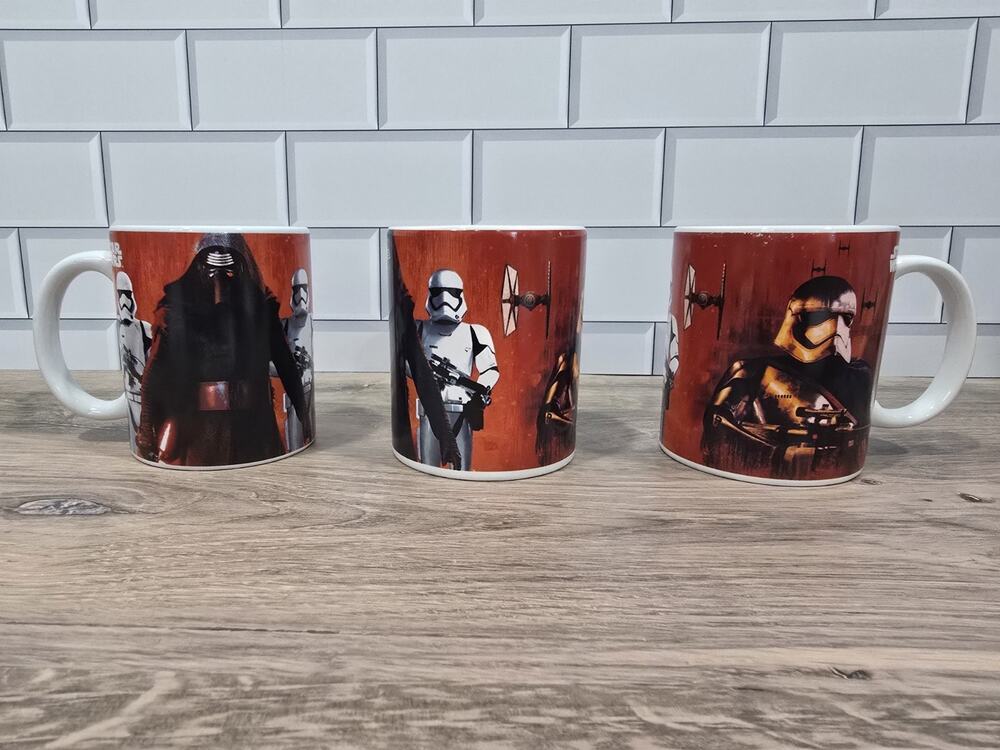 Star Wars Classic 3 Coffee Mug Set!! Captain Phasma, Kylo Ren And Stormtrooper